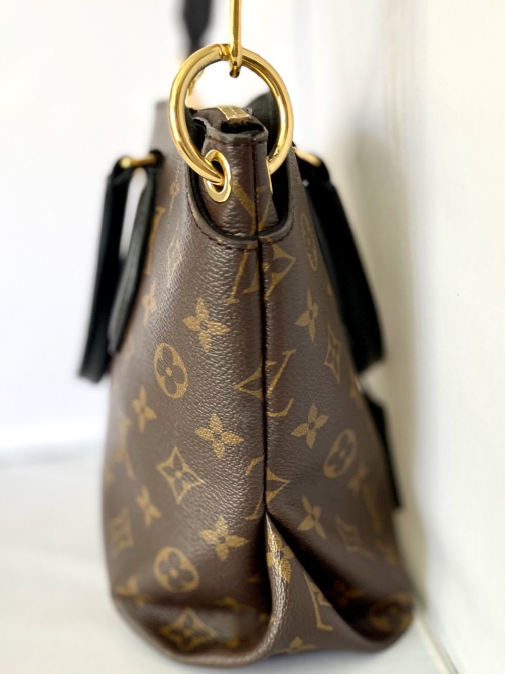 GREAT Condition! Louis Vuitton Monogram Flower Zipped Tote PM Black Shoulder Bag - Picture 4 of 14